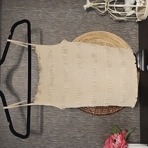 H&M Camisole Gathered Detail Spaghetti Straps Lower Back Size S
